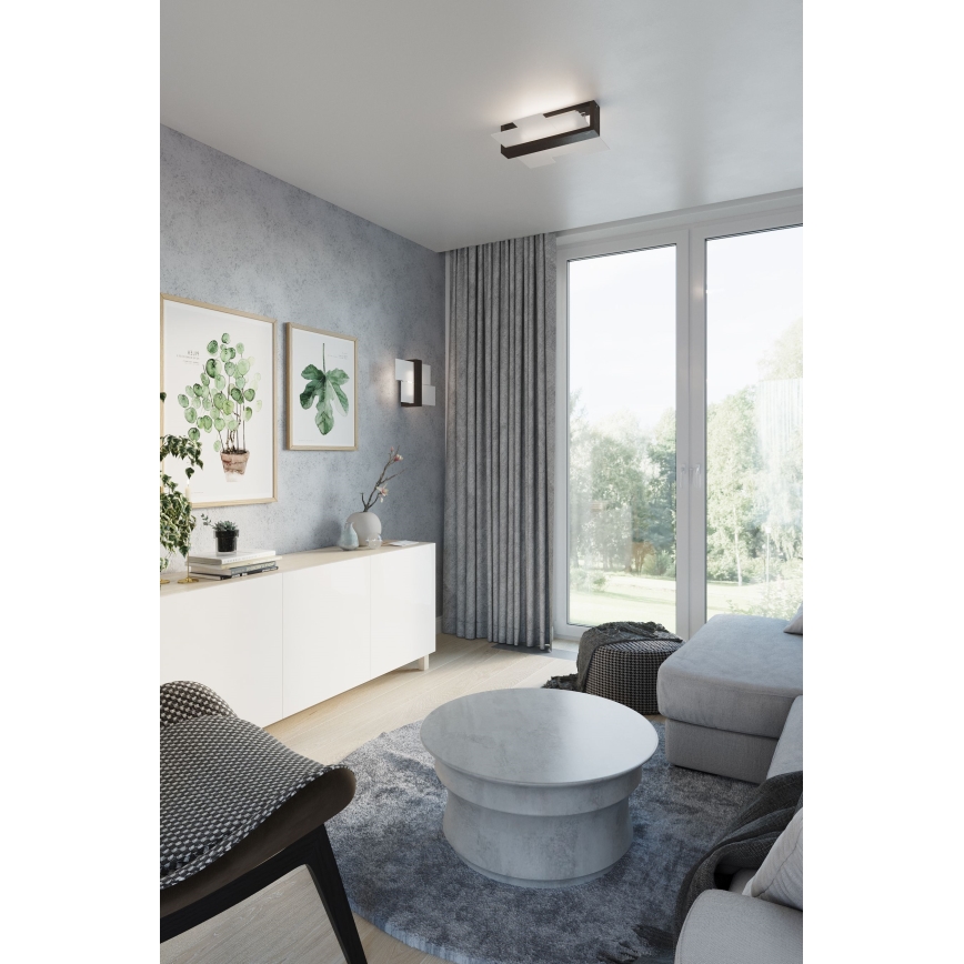 Brilagi - LED φωτιστικό οροφής HERA 2xE27/7,5W/230V 43x43 cm βέγκε