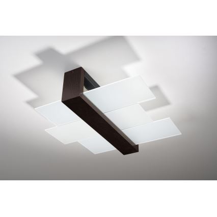 Brilagi - LED φωτιστικό οροφής HERA 2xE27/7,5W/230V 43x43 cm βέγκε