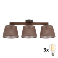 BRILAGI - LED Φωτιστικό οροφής LATTE 3xE27/15W/230V πεύκο/καφέ