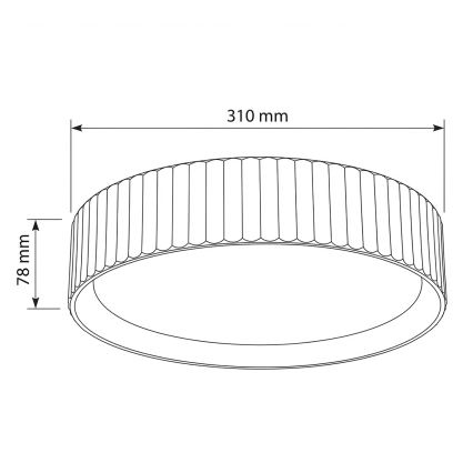 Brilagi - LED φωτιστικό οροφής LUCIA LED/24W/230V Ø 31 cm μπεζ