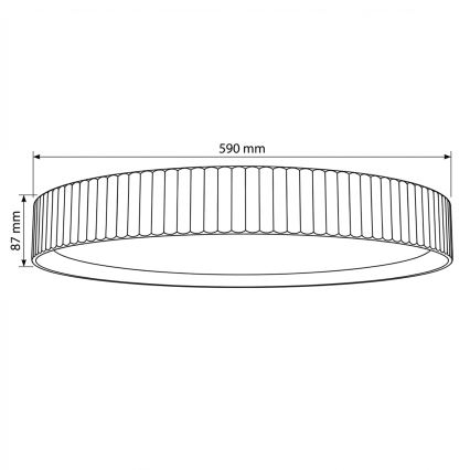 Brilagi - Ρυθμιζόμενο LED φωτιστικό οροφής LUCIA LED/60W/230V 3000-6500K διάμ. 59 cm μπεζ + τηλεχειριστήριο