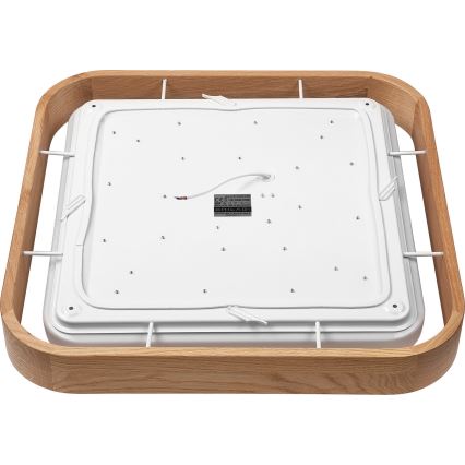 Brilagi - Ρυθμιζόμενο φωτιστικό οροφής LED MANAROLA CUBIC LED/24W/230V 45x45 cm 3000-6500K σε φινίρισμα δρυός + τηλεχειριστήριο