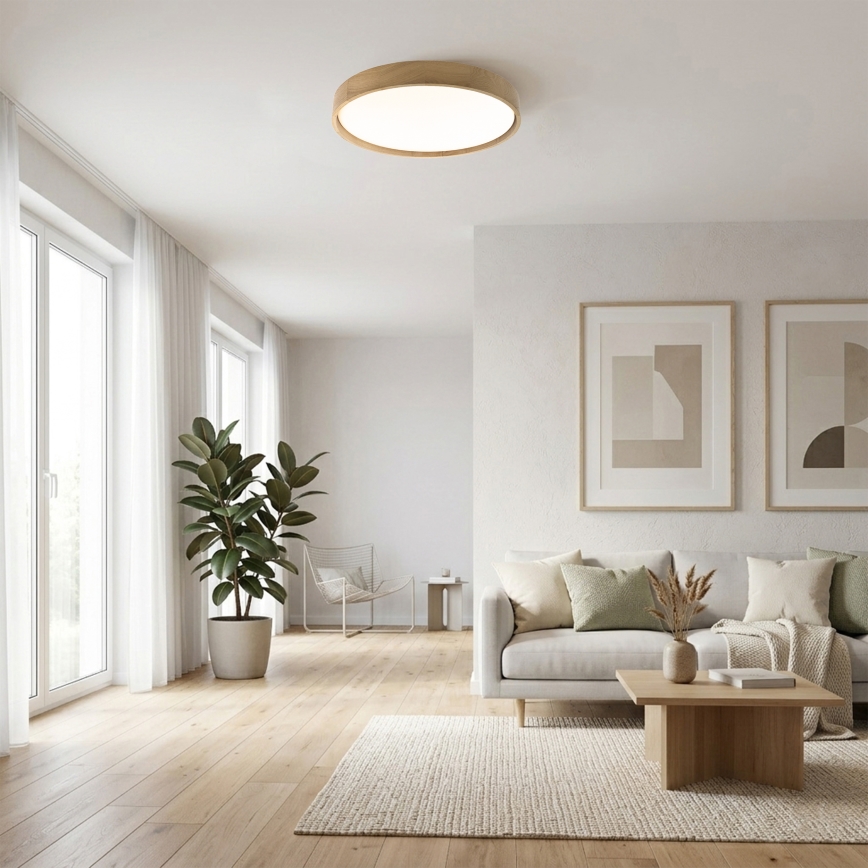 Brilagi - LED φωτιστικό οροφής MANAROLA PLAIN LED/36W/230V 3000K Ø 48 cm, σε απόχρωση δρυός