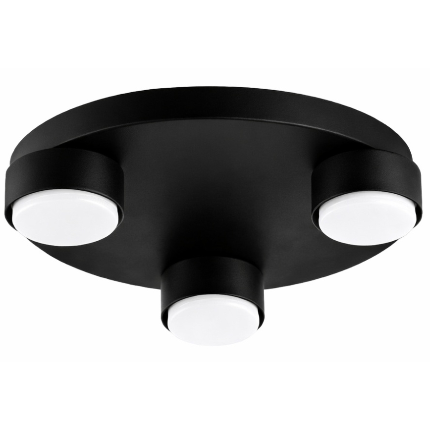Brilagi - LED φωτιστικό οροφής MONO 3xGX53/30W/230V Ø 30 cm μαύρο
