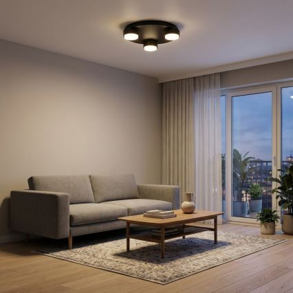 Brilagi - LED φωτιστικό οροφής MONO 3xGX53/30W/230V Ø 30 cm μαύρο