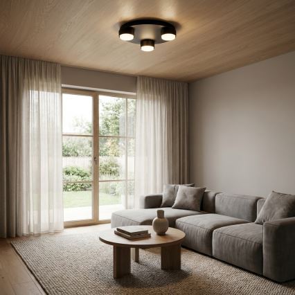 Brilagi - LED φωτιστικό οροφής MONO 3xGX53/30W/230V Ø 30 cm μαύρο