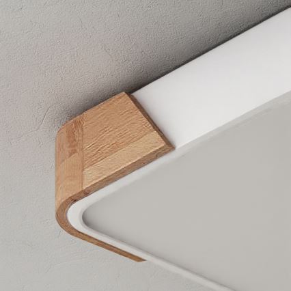 Brilagi - LED φωτιστικό οροφής PILANA LED/24W/230V δρυς/λευκό 32x32 cm