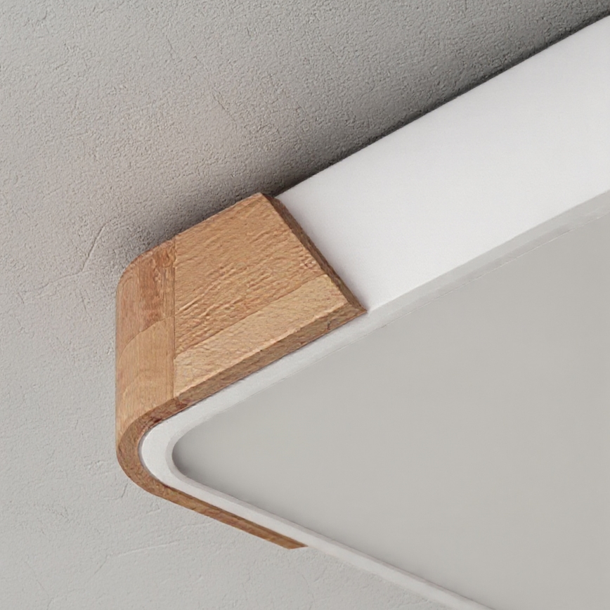 Brilagi - LED φωτιστικό οροφής PILANA LED/24W/230V δρυς/λευκό 32x32 cm