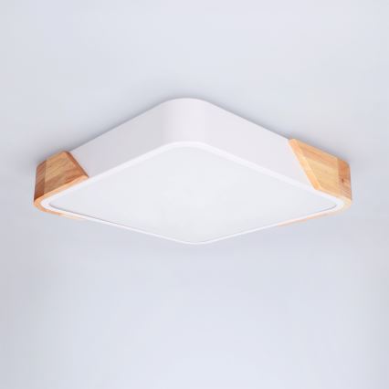 Brilagi - LED φωτιστικό οροφής PILANA LED/24W/230V δρυς/λευκό 32x32 cm