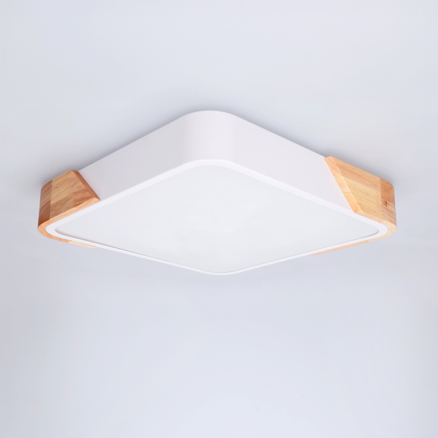 Brilagi - LED φωτιστικό οροφής PILANA LED/24W/230V δρυς/λευκό 32x32 cm