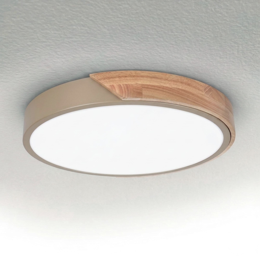 BRILAGI - LED φωτιστικό οροφής PILANA LED/24W/230V δρυς/μπεζ διάμ. 30 εκ.