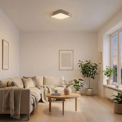 BRILAGI - LED Φωτιστικό οροφής PILANA SQUARE LED/24W/230V δρυς/μπεζ 32x32 cm