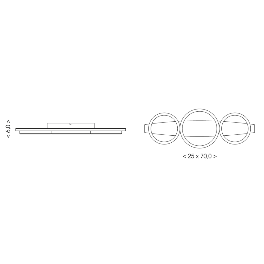 Brilagi - LED Φωτιστικό οροφής PLANK LED/28W/230V 4000K 25x70 cm ξύλινο