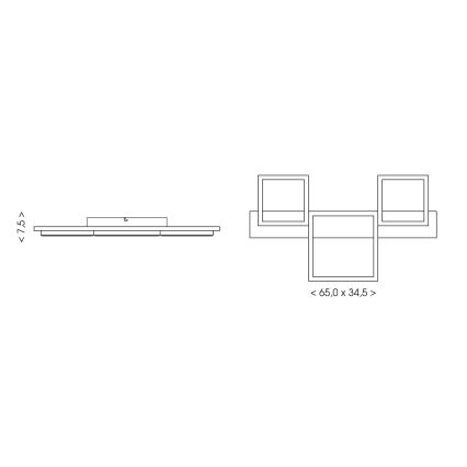 Brilagi - LED Φωτιστικό οροφής PLANK LED/30W/230V 4000K 34,5x65 cm ξύλινο