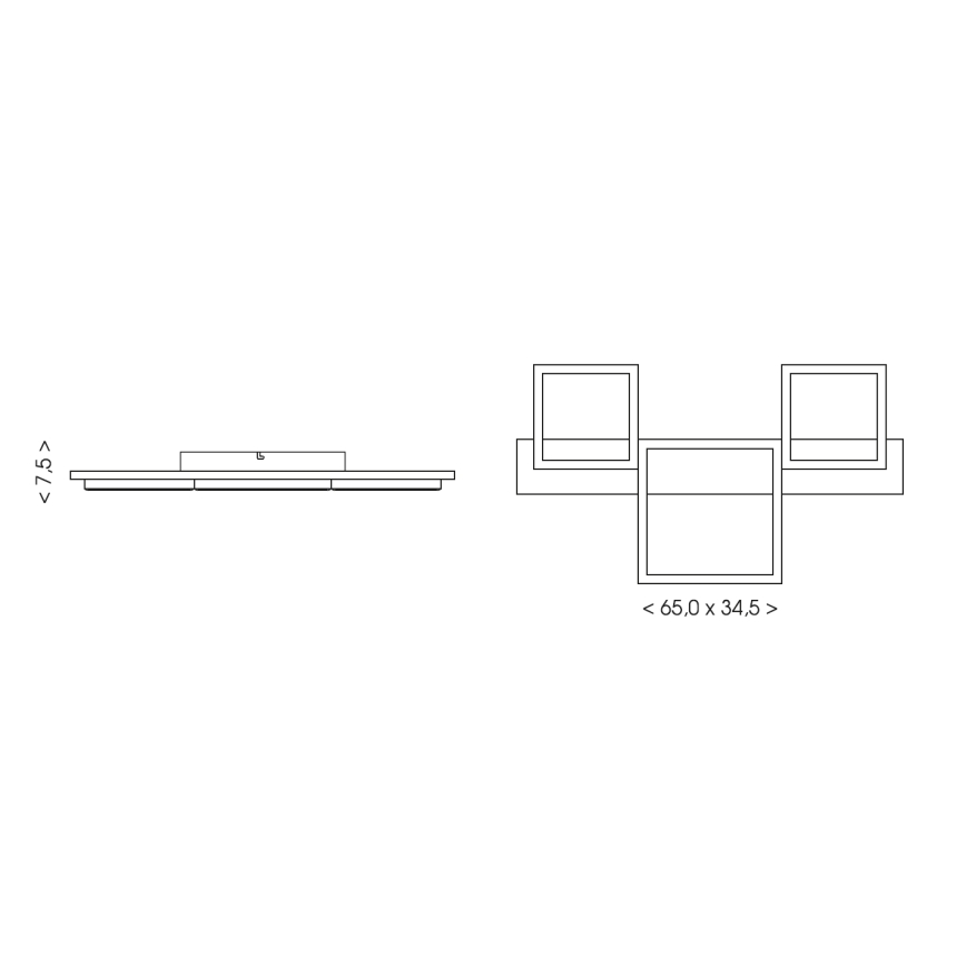 Brilagi - LED Φωτιστικό οροφής PLANK LED/30W/230V 4000K 34,5x65 cm ξύλινο