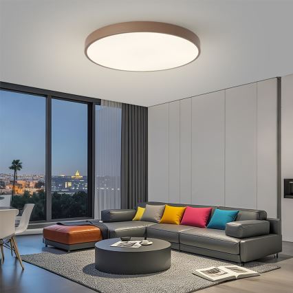 Brilagi - Φωτιστικό οροφής LED POOL LED/100W/230V 3000/4000/6000K Ø 80 cm καφέ