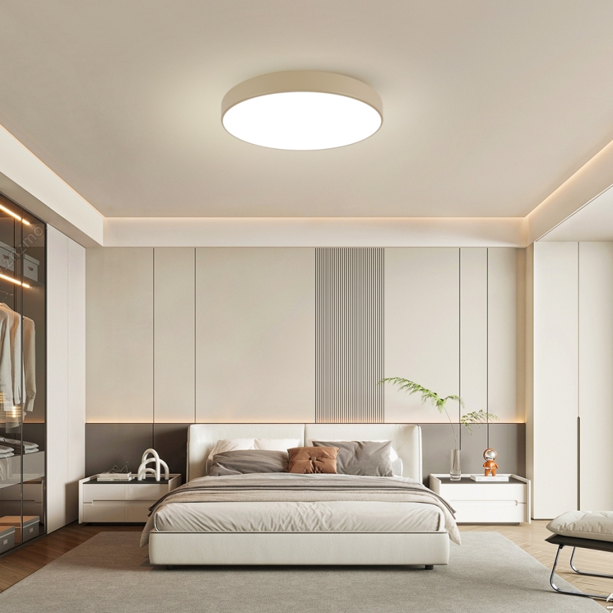 Brilagi - Φωτιστικό οροφής LED POOL LED/100W/230V 3000/4000/6000K Ø 80 cm μπεζ