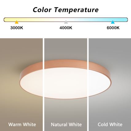 Brilagi - Φωτιστικό οροφής LED POOL LED/100W/230V 3000/4000/6000K Ø 80 cm μπρονζέ