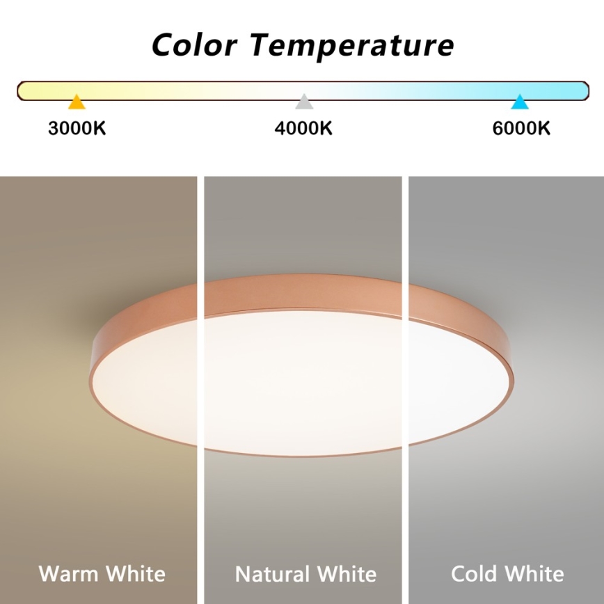 Brilagi - Φωτιστικό οροφής LED POOL LED/100W/230V 3000/4000/6000K Ø 80 cm μπρονζέ