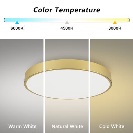 Brilagi - LED φωτιστικό οροφής POOL LED/100W/230V 3000/4000/6000K διάμ. 80 cm χρυσό