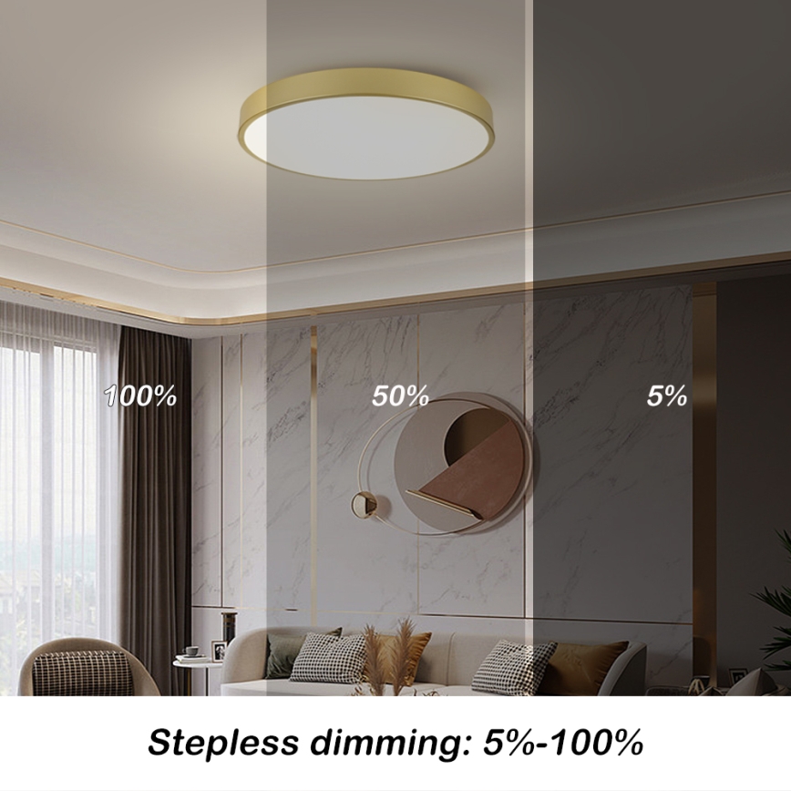 Brilagi - LED φωτιστικό οροφής POOL LED/100W/230V 3000/4000/6000K διάμ. 80 cm χρυσό