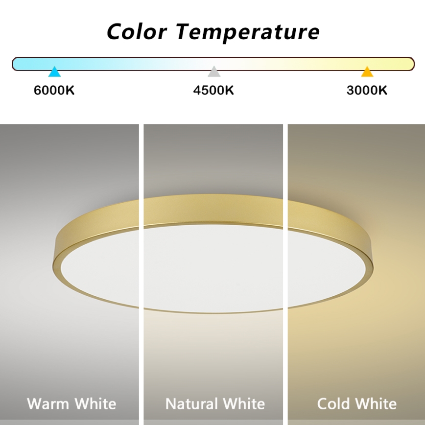 Brilagi - LED φωτιστικό οροφής POOL LED/128W/230V 3000/4000/6000K διάμ. 100 cm χρυσό