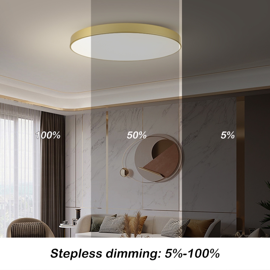 Brilagi - LED φωτιστικό οροφής POOL LED/128W/230V 3000/4000/6000K διάμ. 100 cm χρυσό