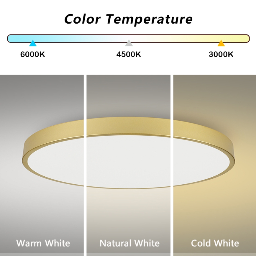 Brilagi - LED φωτιστικό οροφής POOL LED/180W/230V 3000/4000/6000K Ø 120 cm χρυσό