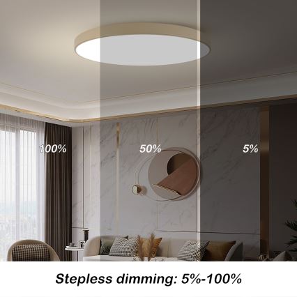 Brilagi - Φωτιστικό οροφής LED POOL LED/180W/230V 3000/4000/6000K διάμ. 120 cm μπεζ