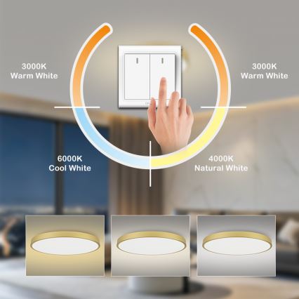 Brilagi - Φωτιστικό οροφής LED POOL LED/180W/230V 3000/4500/6000K Ø 120 cm χρυσό