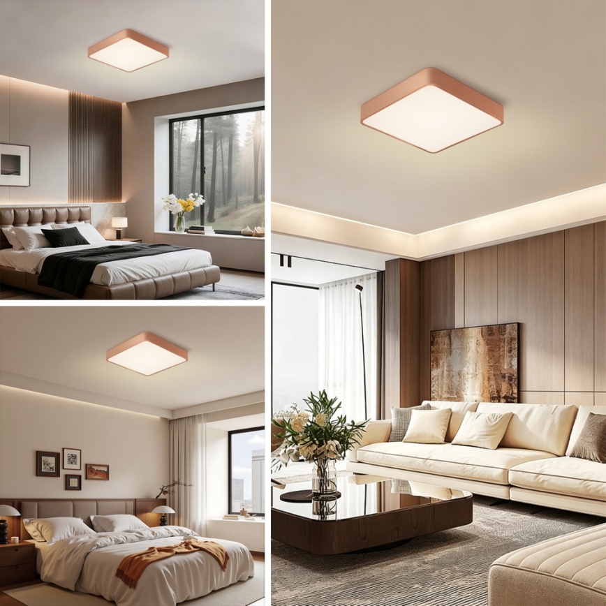Brilagi - Φωτιστικό οροφής LED POOL LED/48W/230V 3000/4000/6000K 50x50 cm μπρονζέ