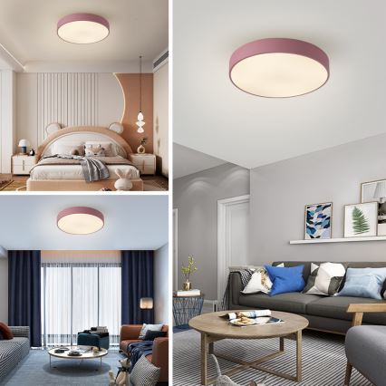 Brilagi - Φωτιστικό οροφής LED POOL, 60W, 230V, 3000/4000/6000K, Ø 50 cm, ροζ