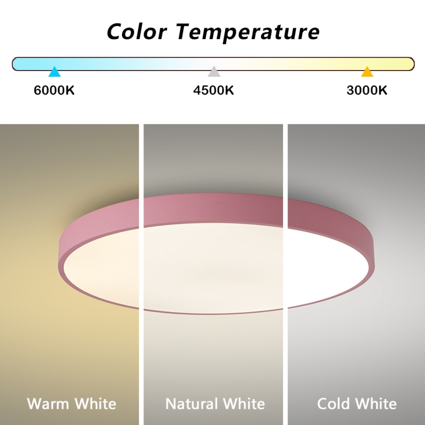 Brilagi - LED φωτιστικό οροφής POOL LED/60W/230V 3000/4000/6000K Ø 60 cm ροζ