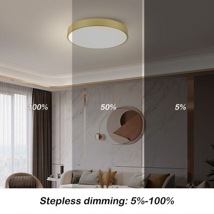 Brilagi - LED φωτιστικό οροφής POOL LED/60W/230V 3000/4000/6000K Ø 60 cm χρυσό