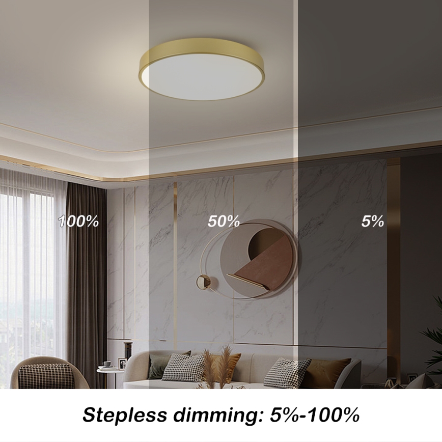 Brilagi - LED φωτιστικό οροφής POOL LED/60W/230V 3000/4000/6000K Ø 60 cm χρυσό