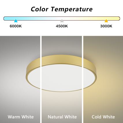 Brilagi - LED φωτιστικό οροφής POOL LED/60W/230V 3000/4500/6000K Ø 60 cm χρυσό