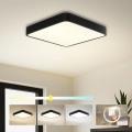 Brilagi - LED Φωτιστικό οροφής POOL SQUARE LED/36W/230V 3000/4000/6000K 40x40 cm μαύρο