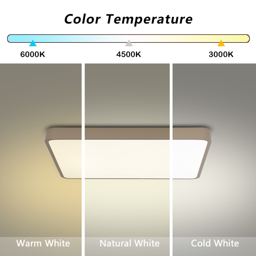 Brilagi - LED φωτιστικό οροφής POOL SQUARE LED/36W/230V 3000/4000/6000K 40x40 cm μπεζ