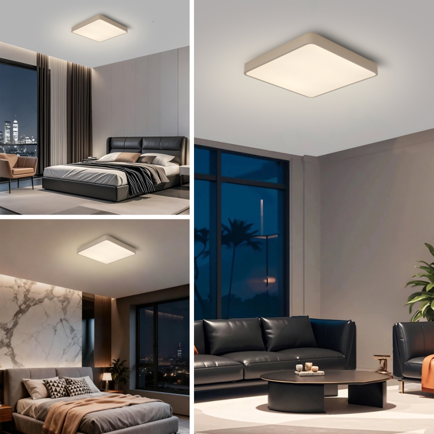 Brilagi - LED φωτιστικό οροφής POOL SQUARE LED/36W/230V 3000/4000/6000K 40x40 cm μπεζ
