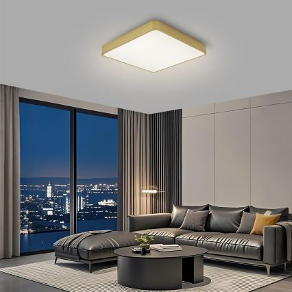 Brilagi - LED φωτιστικό οροφής POOL SQUARE LED/48W/230V 3000/4000/6000K 50x50 cm χρυσό