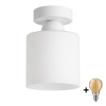 BRILAGI - LED φωτιστικό οροφής RETRO GLASS 1xE27/60W/230V Ø 10 cm λευκό