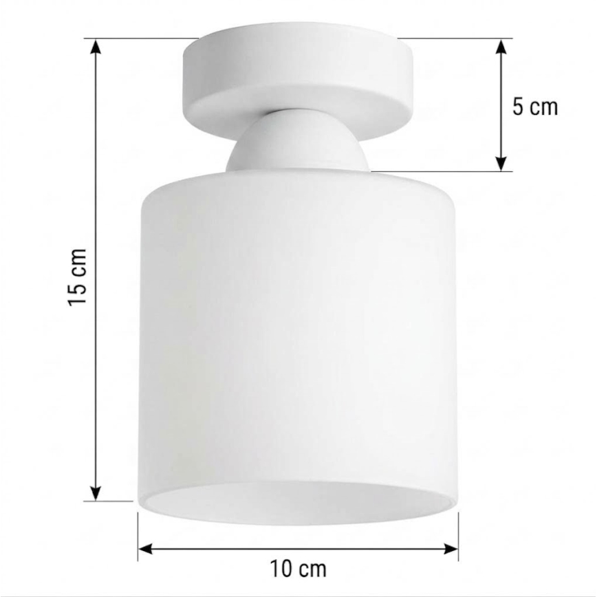 BRILAGI - LED φωτιστικό οροφής RETRO GLASS 1xE27/60W/230V Ø 10 cm λευκό