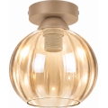 BRILAGI - LED φωτιστικό οροφής RETRO GLASS 1xE27/60W/230V Ø 18 εκ. μπεζ/καπνιστό μπεζ