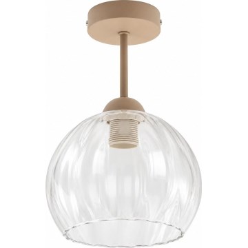 BRILAGI - LED φωτιστικό οροφής RETRO GLASS 1xE27/60W/230V Ø 25 cm μπεζ/διάφανο