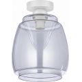 BRILAGI - LED φωτιστικό οροφής RETRO GLASS 1xE27/60W/230V Ø 26 εκ. λευκό/καπνιστό γκρι