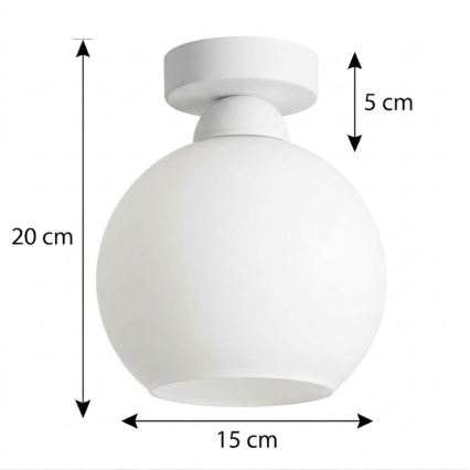 BRILAGI - LED φωτιστικό οροφής RETRO GLASS 1xE27/60W/230V διάμ. 15 cm λευκό