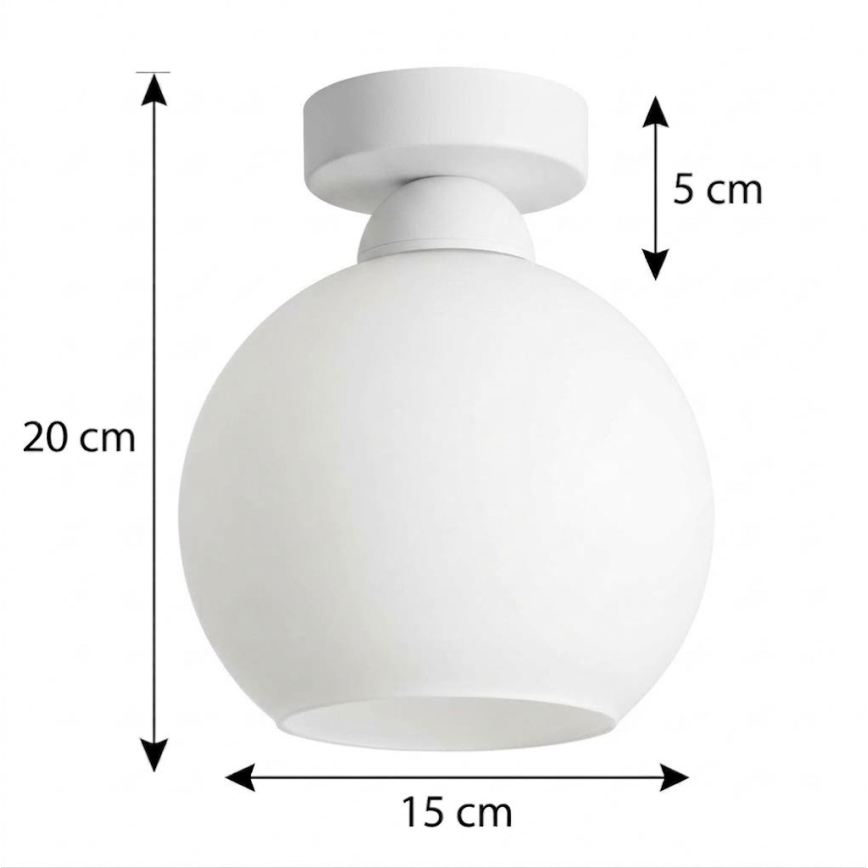 BRILAGI - LED φωτιστικό οροφής RETRO GLASS 1xE27/60W/230V διάμ. 15 cm λευκό