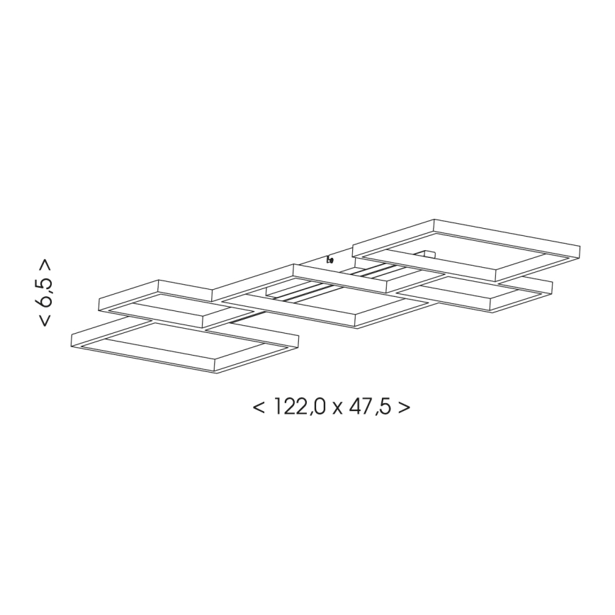 Brilagi - LED φωτιστικό οροφής SHIFT LED/42W/230V 4000K 47,5x122 cm μαύρο