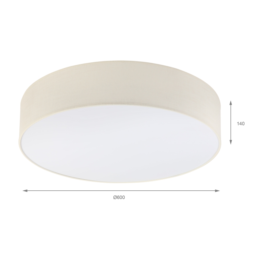 Brilagi - LED φωτιστικό οροφής SIRIJA 4xE27/15W/230V Ø 60 cm σε εκρού απόχρωση