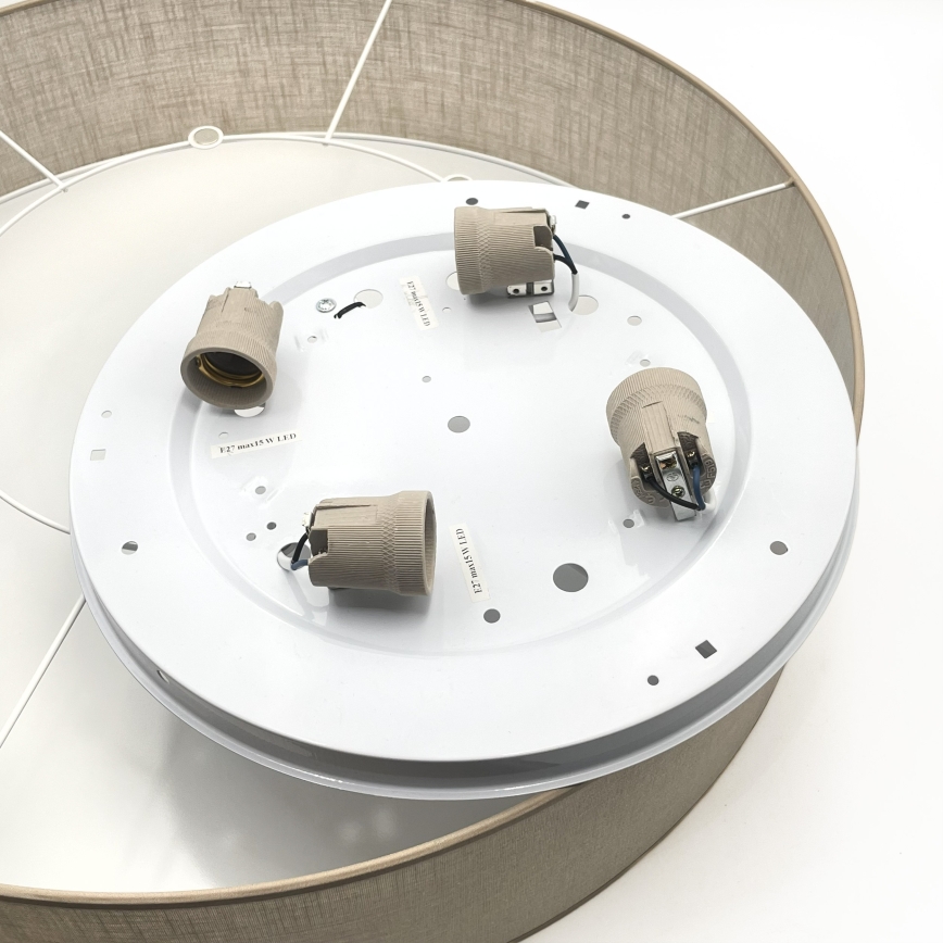 Brilagi - LED φωτιστικό οροφής SIRIJA 4xE27/15W/230V Ø 60 cm μπεζ